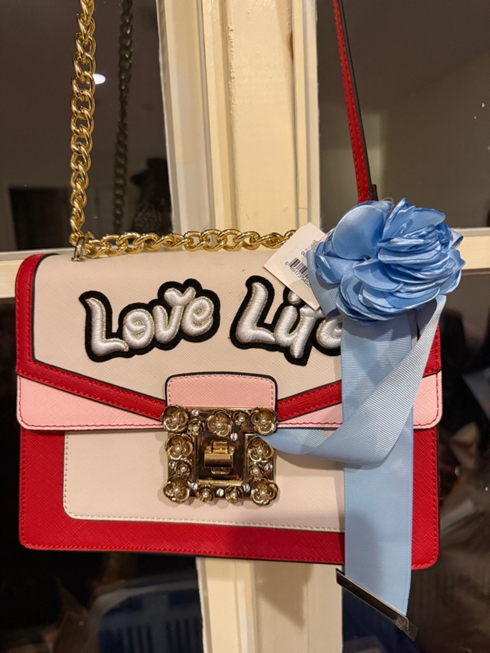 Aldo Love Life Embellished Crossbody Bag barbie rich fun vacation party flower